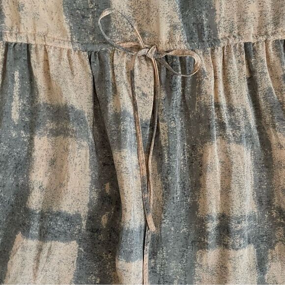 Dil Casual Peach and Black Silk Dress Tie Waist - Picture 8 of 9